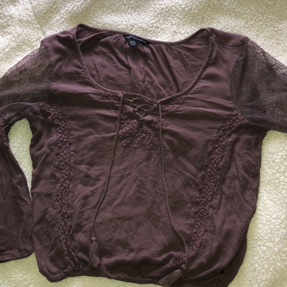 Bell sleeved top